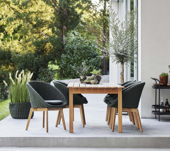 The Decorators: Scaun de exterior Cane-line Peacock Gri deschis