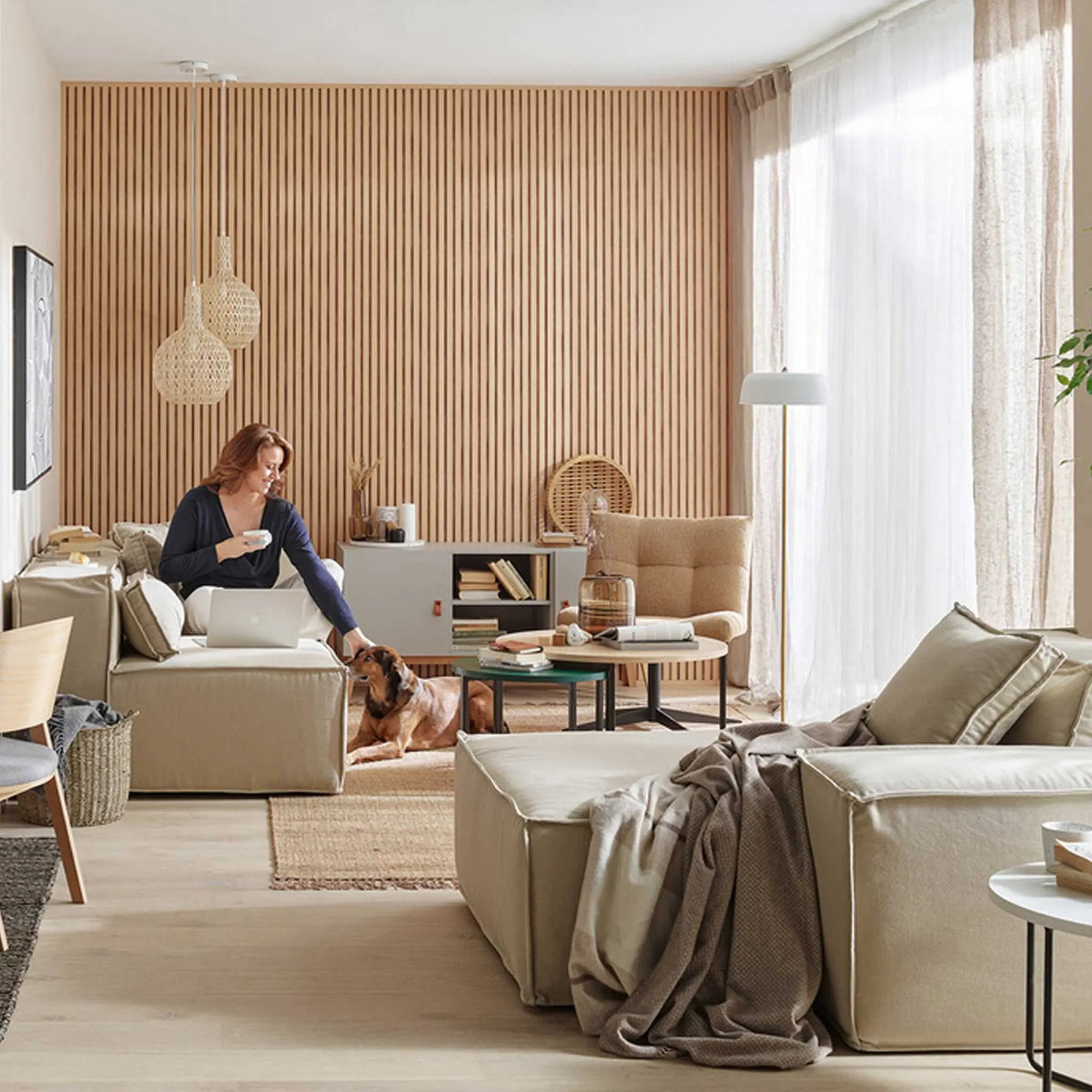 The Decorators: Profil universal, riflaj decorativ, Linerio S/M-Line Natural