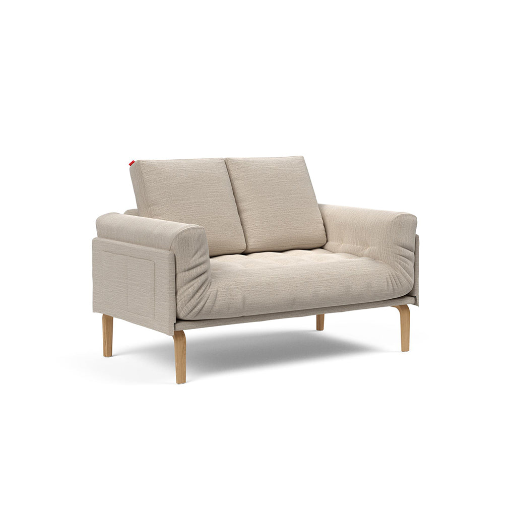 Canapea pat Rollo Bow Blida Sand Grey, saltea cu arcuri impachetate 80x200 cm