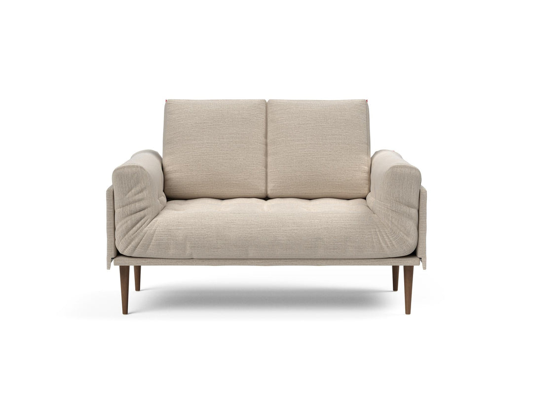 The Decorators: Canapea pat Rollo Styletto Blida Sand Grey, saltea cu arcuri impachetate