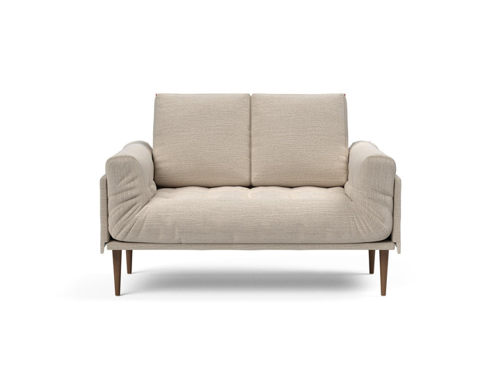 The Decorators: Canapea pat Rollo Styletto Blida Sand Grey, saltea cu arcuri impachetate