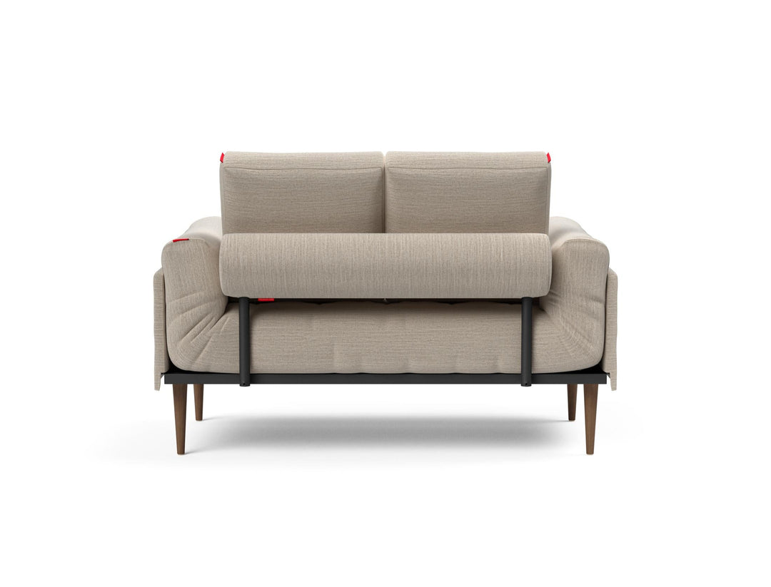 The Decorators: Canapea pat Rollo Styletto Blida Sand Grey, saltea cu arcuri impachetate