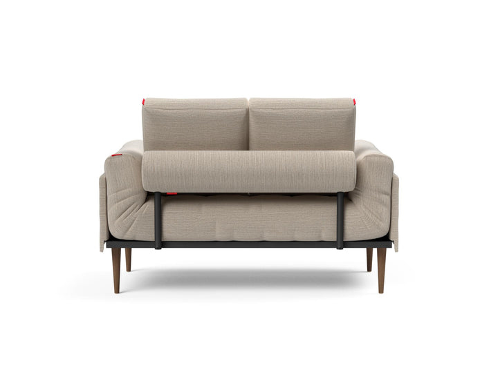 The Decorators: Canapea pat Rollo Styletto Blida Sand Grey, saltea cu arcuri impachetate