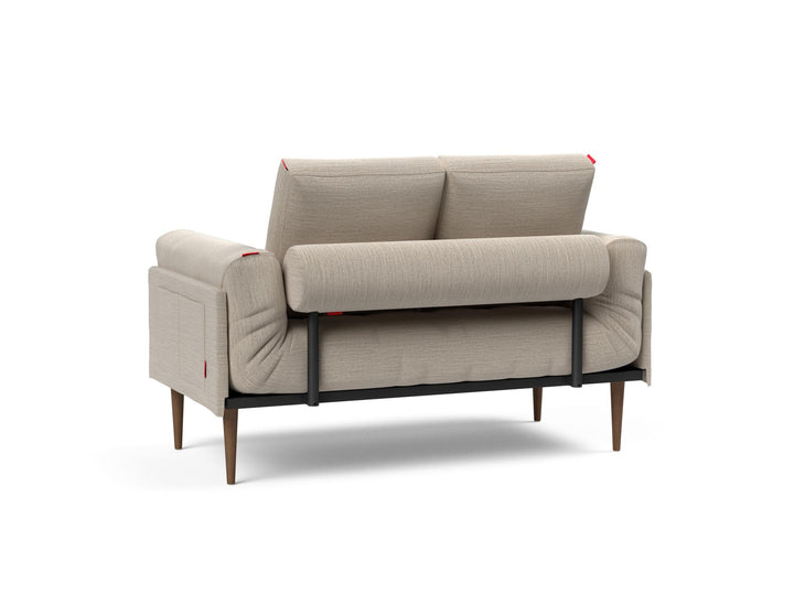 The Decorators: Canapea pat Rollo Styletto Blida Sand Grey, saltea cu arcuri impachetate