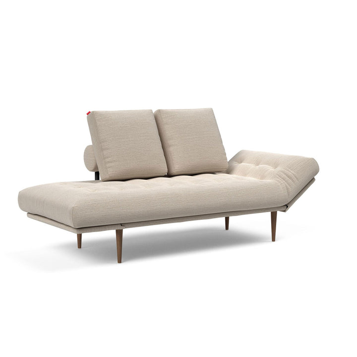 The Decorators: Canapea pat Rollo Styletto Blida Sand Grey, saltea cu arcuri impachetate