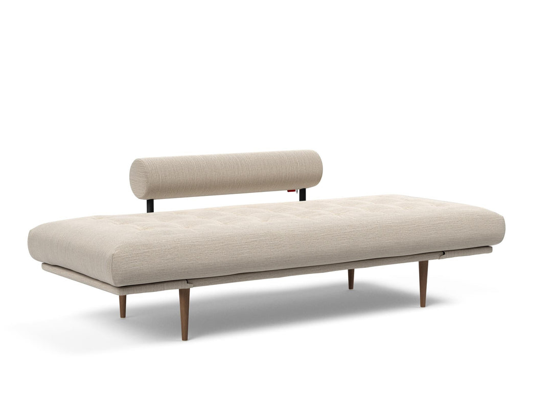 The Decorators: Canapea pat Rollo Styletto Blida Sand Grey, saltea cu arcuri impachetate