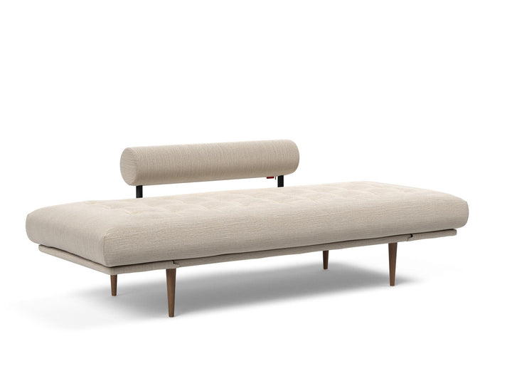 The Decorators: Canapea pat Rollo Styletto Blida Sand Grey, saltea cu arcuri impachetate