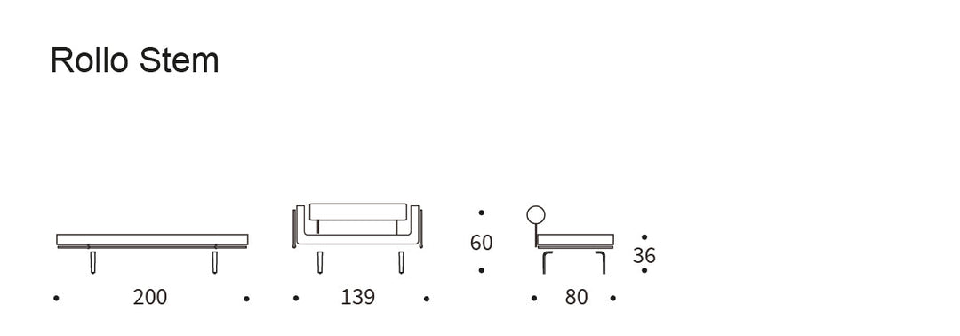 The Decorators: Canapea pat Rollo Stem Classic Elegance Burned Curry 80x200 cm