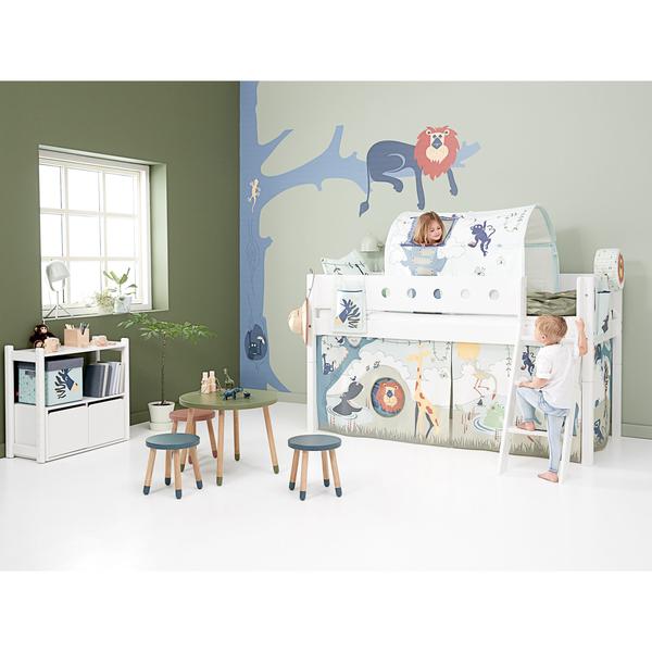 The Decorators: Lenjerie de pat pentru copii, Safari, bumbac, multicolor, 140x200 cm