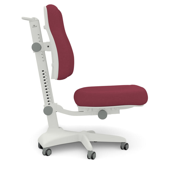 The Decorators: Scaun birou copii, ajustabil, Ergo, alb-rosu, h40-50 cm