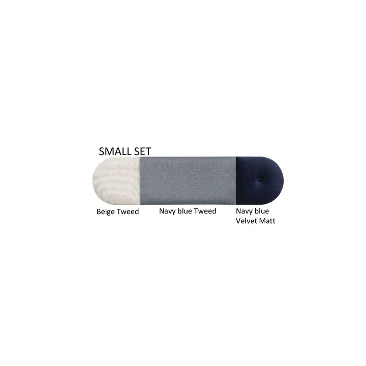 The Decorators: Set de panouri tapitate Regular mic Vox Soform Bleumarin - Gri