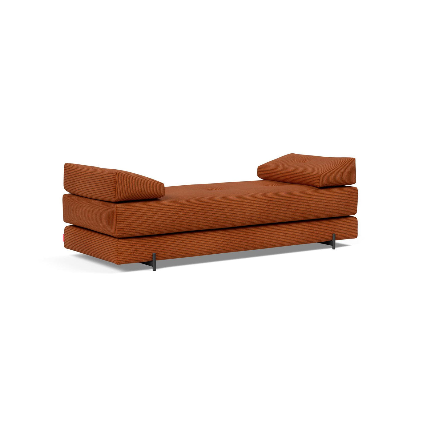 Canapea extensibila Sigmund Indu Corduroy Burnt Orange 160x200 cm