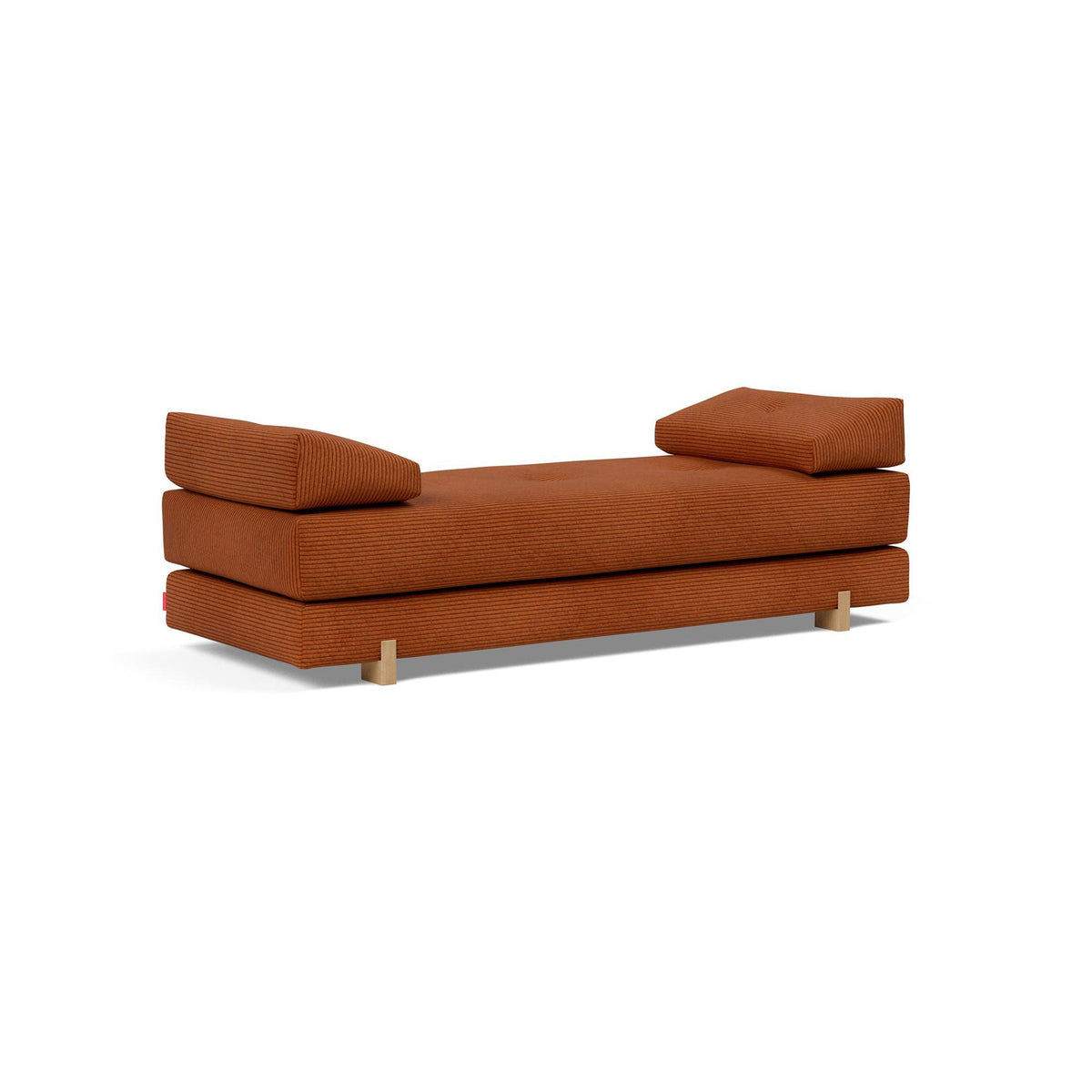 Canapea extensibila Sigmund Oak Corduroy Burnt Orange 160x200 cm