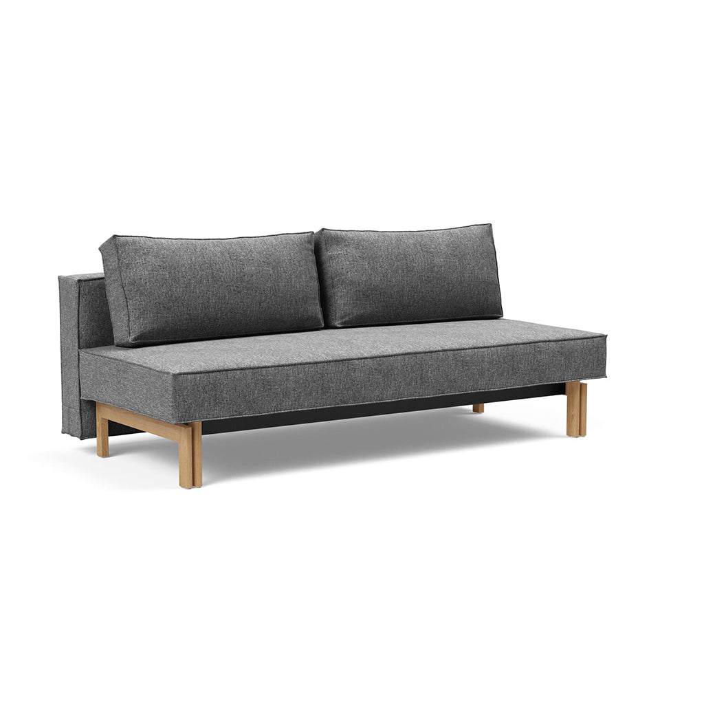Canapea extensibila Sly Wood Twist Charcoal 140x200cm