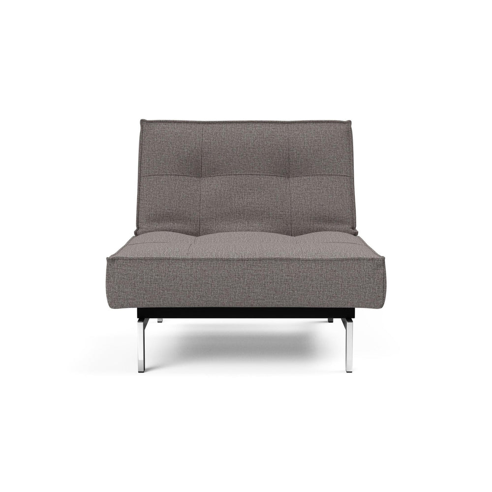 The Decorators: Fotoliu recliner Splitback Chrome Mixed Dance Grey 115x90cm