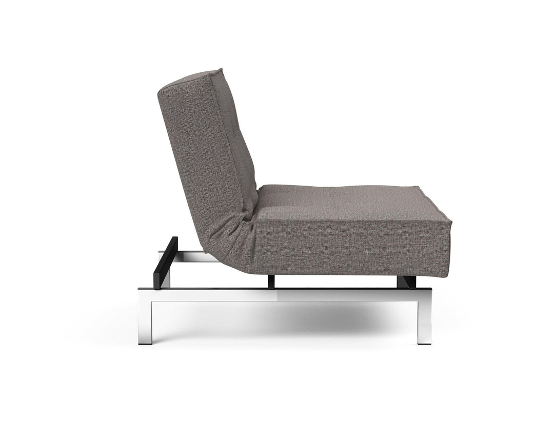 The Decorators: Fotoliu recliner Splitback Chrome Mixed Dance Grey 115x90cm