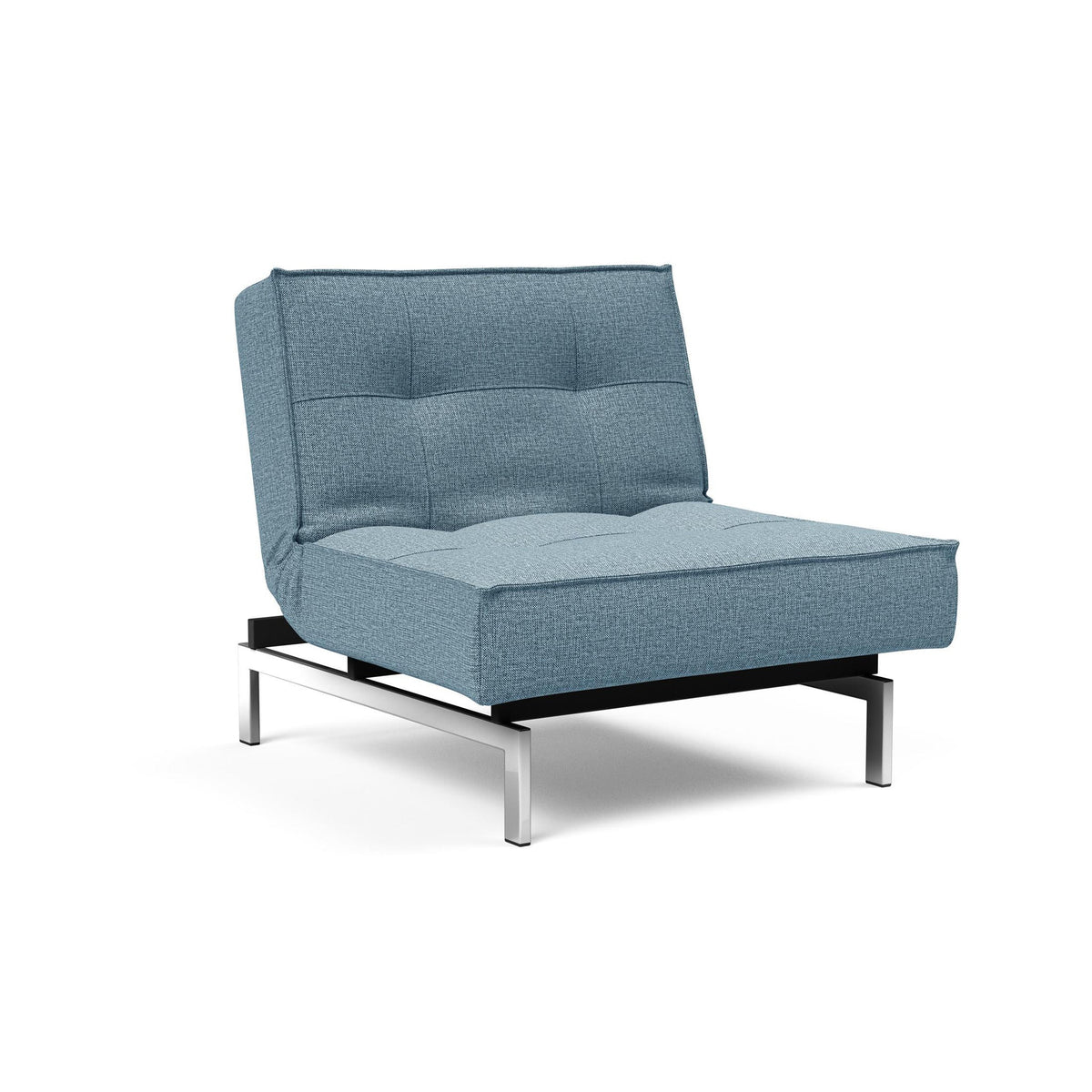 Fotoliu recliner Splitback Chrome Mixed Dance Light Blue 115x90cm