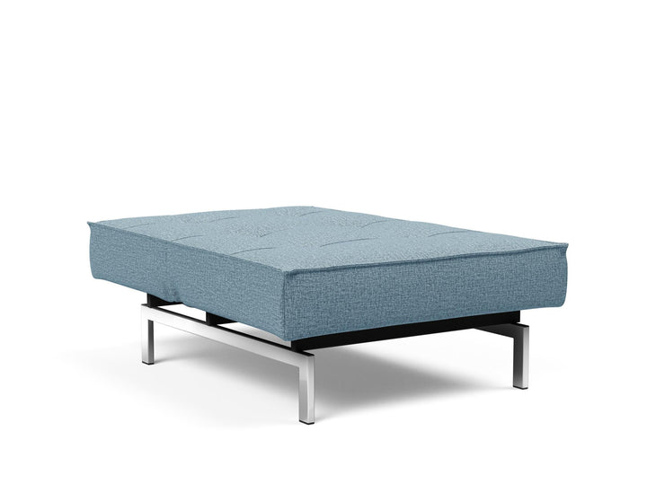 The Decorators: Fotoliu recliner Splitback Chrome Mixed Dance Light Blue 115x90cm
