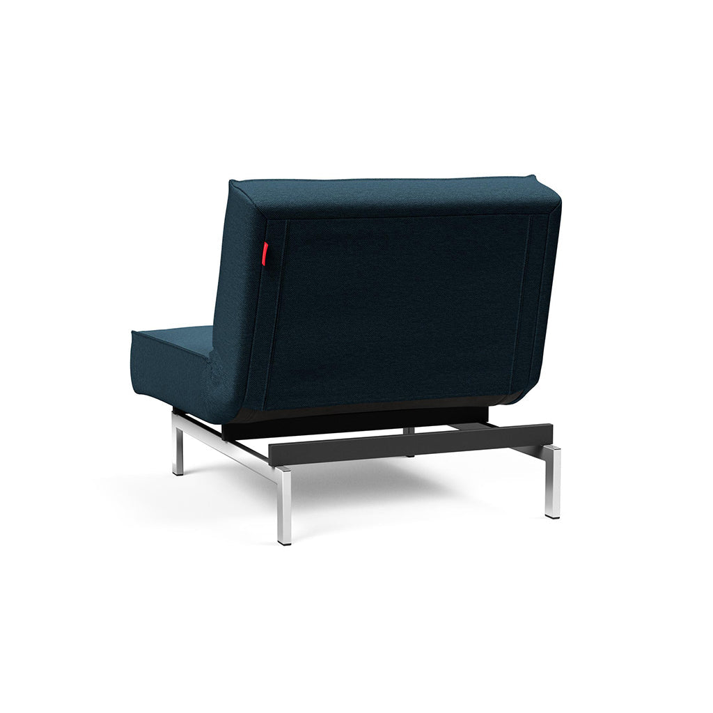The Decorators: Fotoliu recliner Splitback Chrome Argus Navy Blue 115x90cm