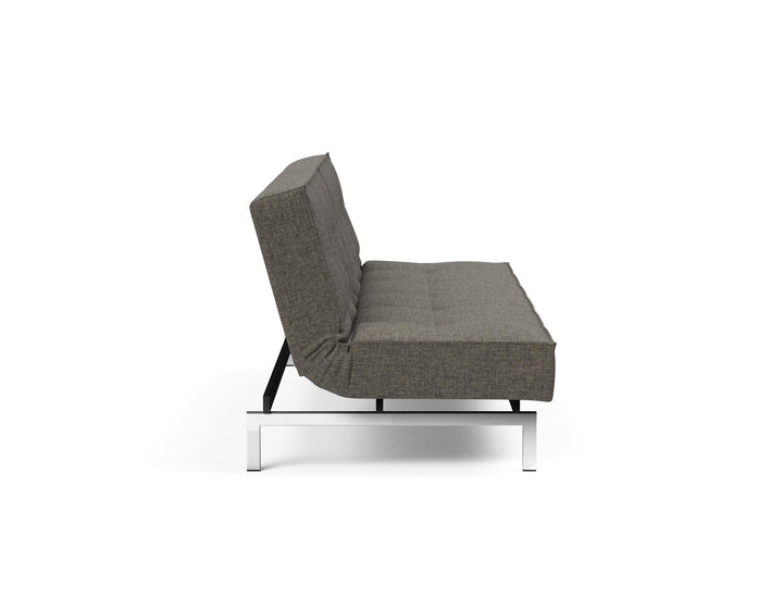 The Decorators: Canapea extensibila Splitback Chrome Flashtex Dark Grey 115x210cm