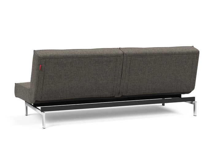The Decorators: Canapea extensibila Splitback Chrome Flashtex Dark Grey 115x210cm