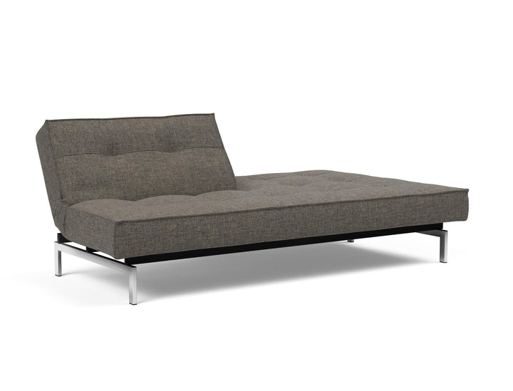The Decorators: Canapea extensibila Splitback Chrome Flashtex Dark Grey 115x210cm