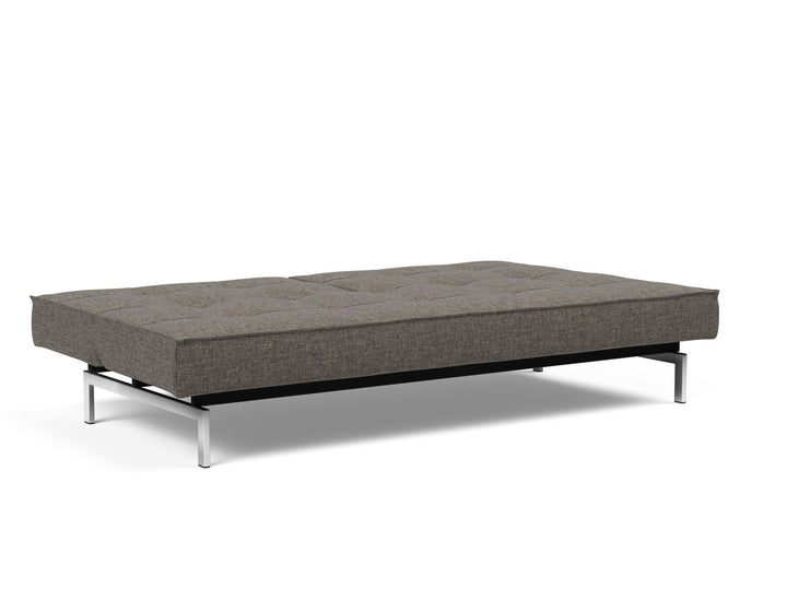 The Decorators: Canapea extensibila Splitback Chrome Flashtex Dark Grey 115x210cm