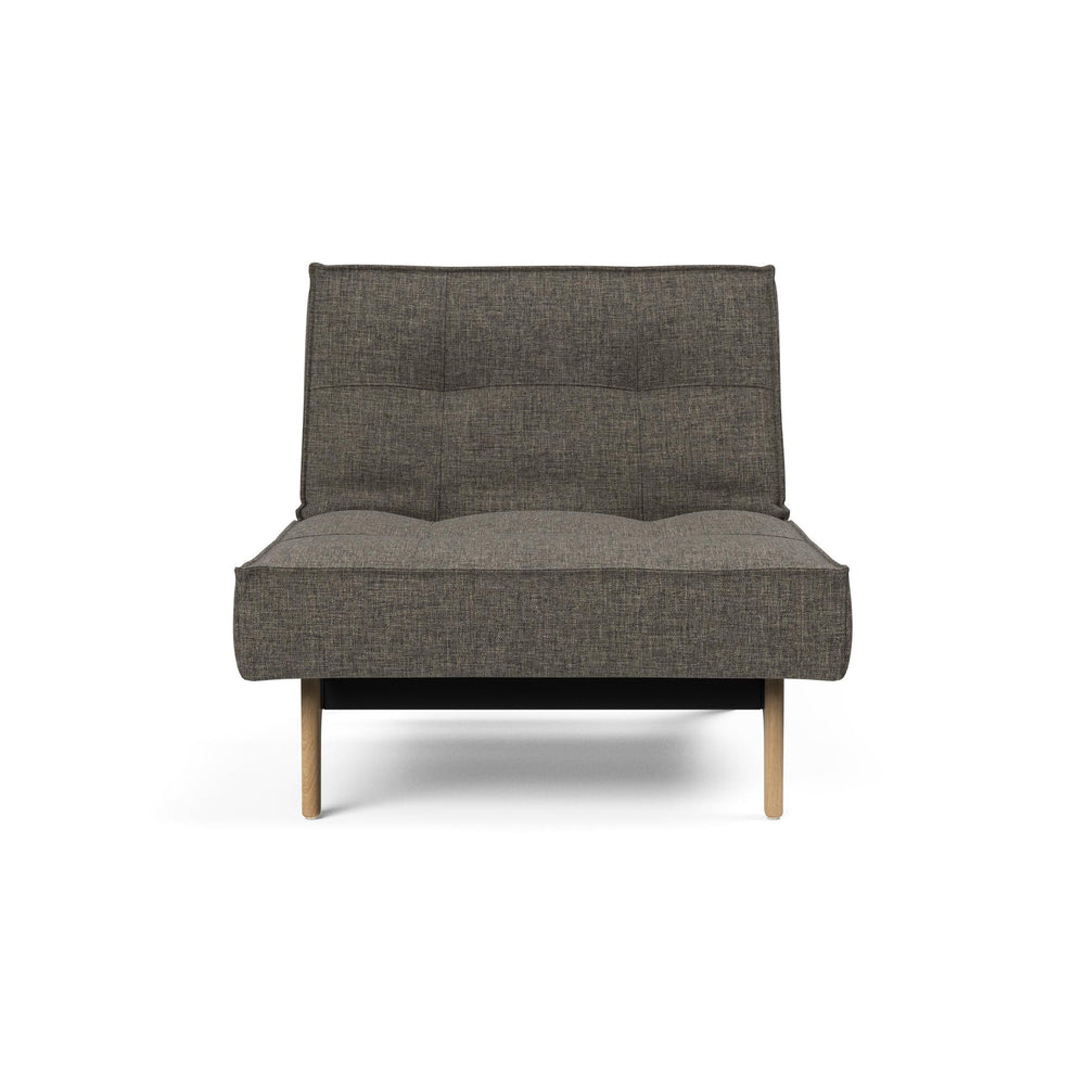 The Decorators: Fotoliu recliner Splitback Eik Oak Flashtex Dark Grey  115x90cm