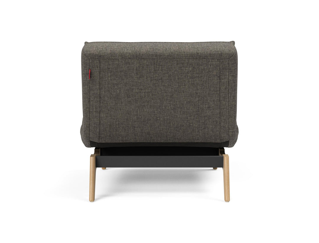 The Decorators: Fotoliu recliner Splitback Eik Oak Flashtex Dark Grey  115x90cm