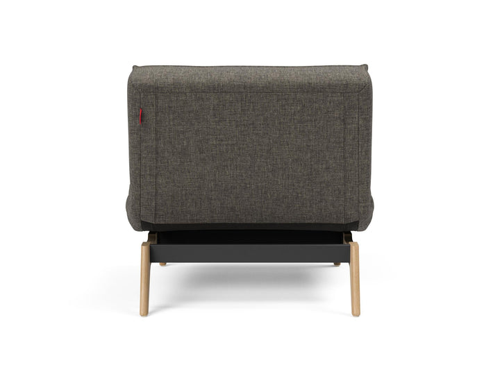 The Decorators: Fotoliu recliner Splitback Eik Oak Flashtex Dark Grey  115x90cm