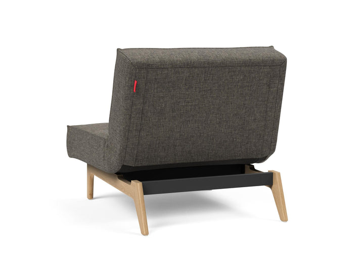 The Decorators: Fotoliu recliner Splitback Eik Oak Flashtex Dark Grey  115x90cm