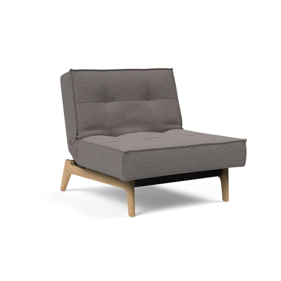 The Decorators: Fotoliu recliner Splitback Eik Oak Mixed Dance Grey 115x90cm