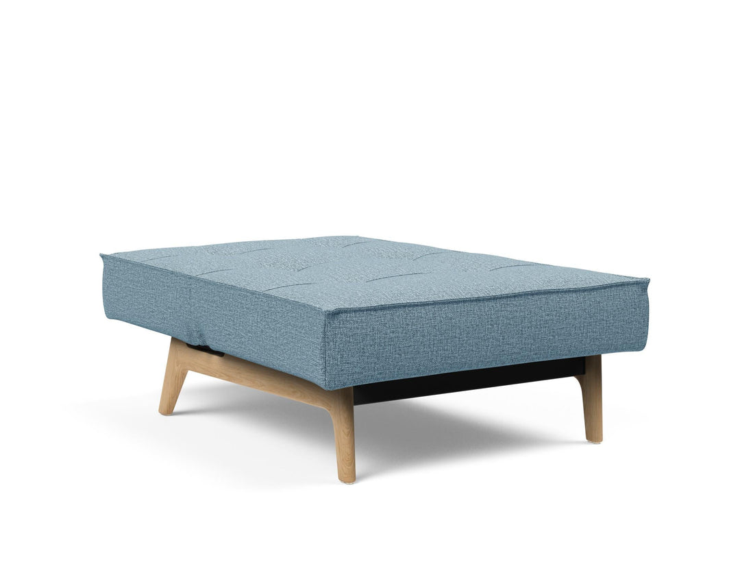 The Decorators: Fotoliu recliner Splitback Eik Oak Mixed Dance Light Blue 115x90cm