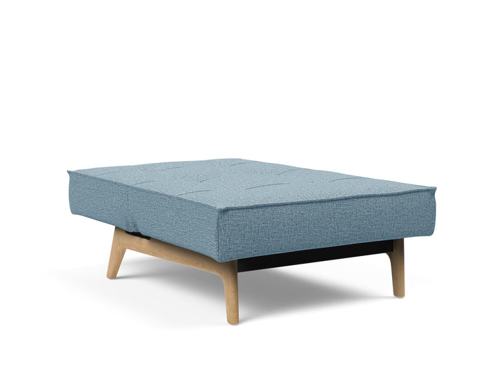 The Decorators: Fotoliu recliner Splitback Eik Oak Mixed Dance Light Blue 115x90cm