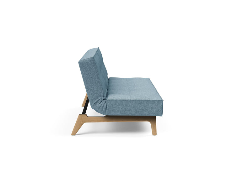 The Decorators: Canapea extensibila Splitback Eik Oak Mixed Dance Light Blue