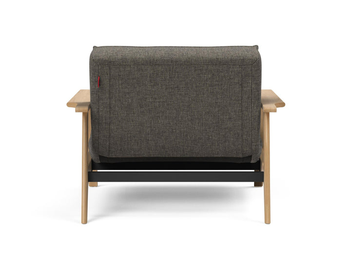 The Decorators: Fotoliu recliner Splitback Frej Oak Flashtex Dark Grey 115x90cm