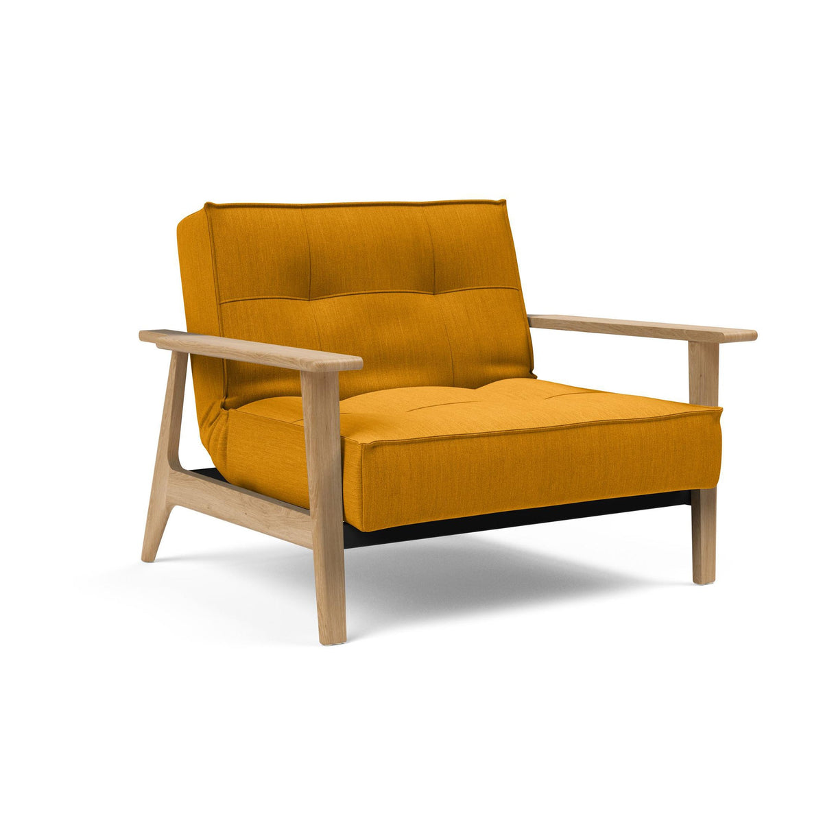 Fotoliu recliner Splitback Frej Oak Elegance Burned Curry 115x90cm