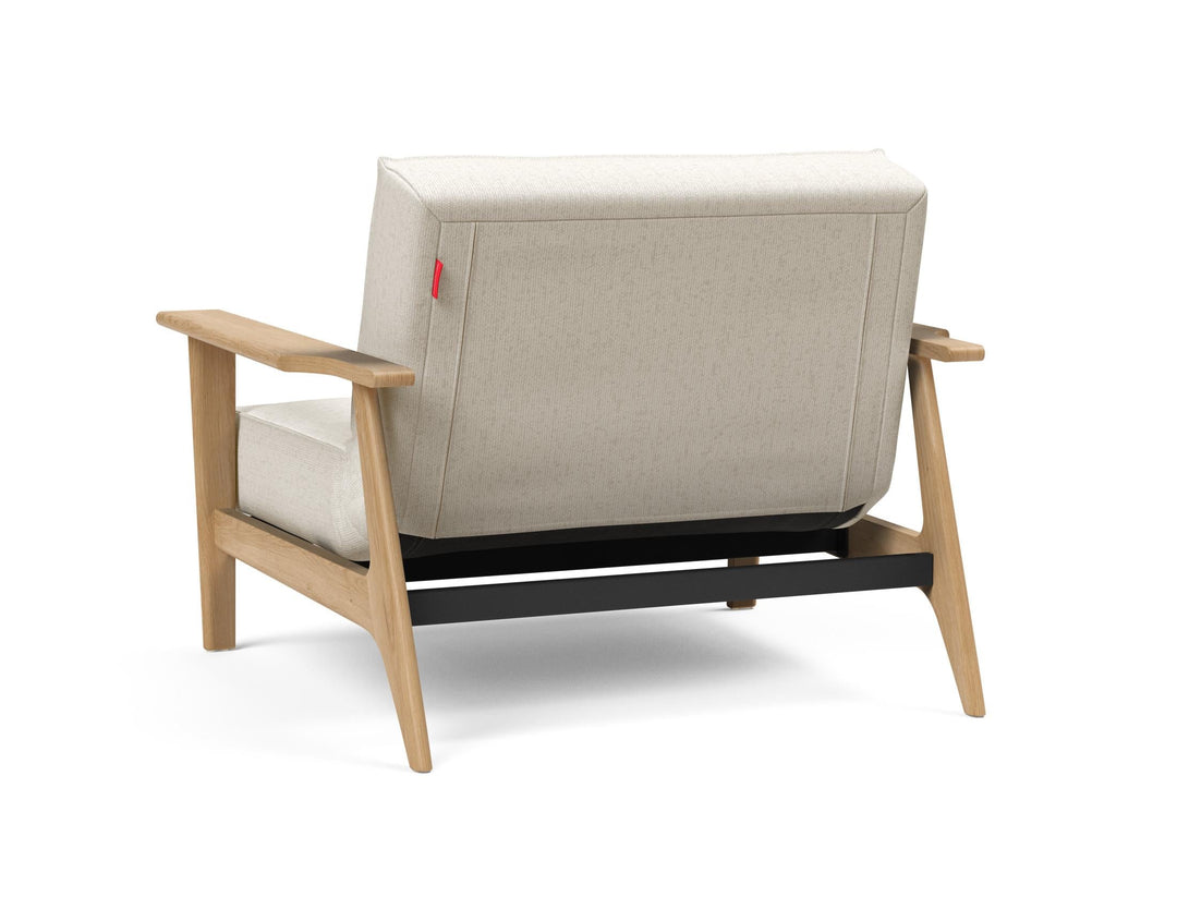 The Decorators: Fotoliu recliner Splitback Frej Oak Boucle Off White 115x90cm