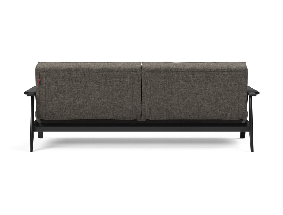 The Decorators: Canapea extensibila Splitback Smoked Oak Frej Flashtex Dark Grey 115x210cm