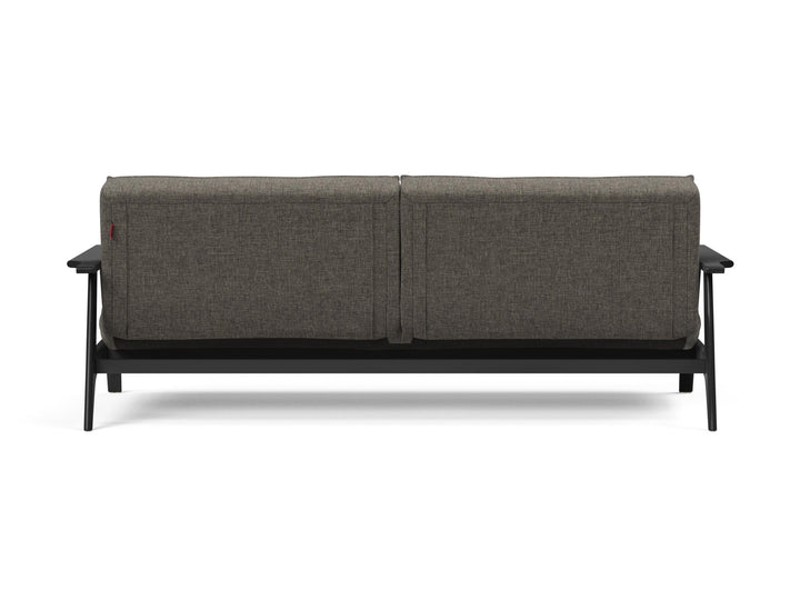 The Decorators: Canapea extensibila Splitback Smoked Oak Frej Flashtex Dark Grey 115x210cm