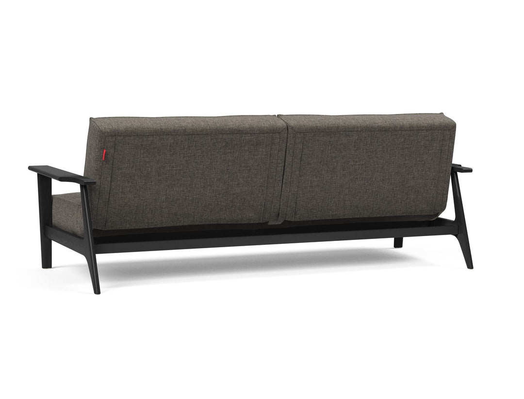 The Decorators: Canapea extensibila Splitback Smoked Oak Frej Flashtex Dark Grey 115x210cm