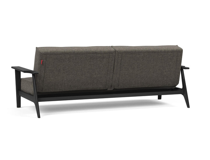 The Decorators: Canapea extensibila Splitback Smoked Oak Frej Flashtex Dark Grey 115x210cm