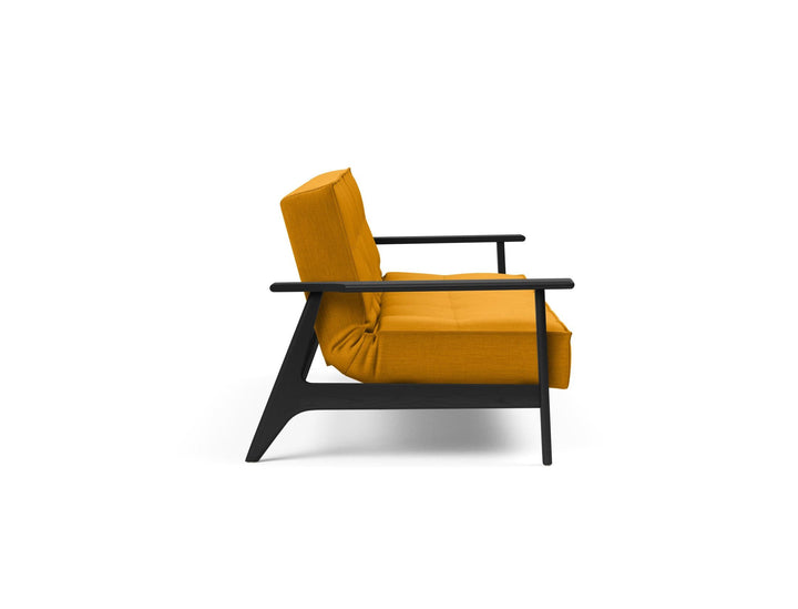 The Decorators: Canapea extensibila Splitback Frej Smoked Oak Elegance Burned Curry 115x210cm