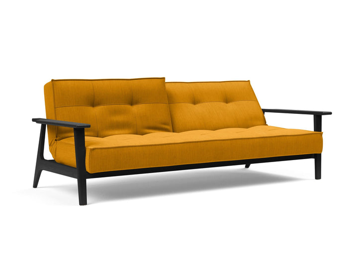 The Decorators: Canapea extensibila Splitback Frej Smoked Oak Elegance Burned Curry 115x210cm