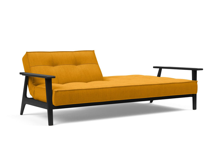 The Decorators: Canapea extensibila Splitback Frej Smoked Oak Elegance Burned Curry 115x210cm