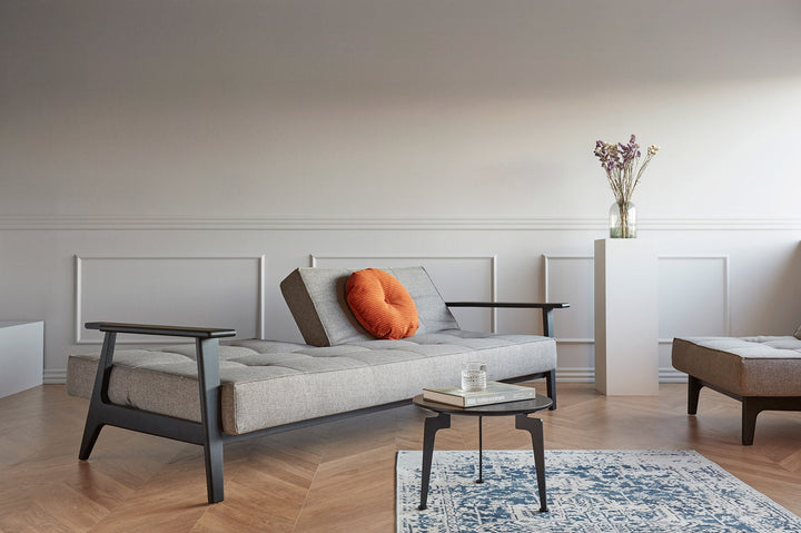 The Decorators: Canapea extensibila Splitback Frej Smoked Oak Mixed Dance Grey 115x210cm