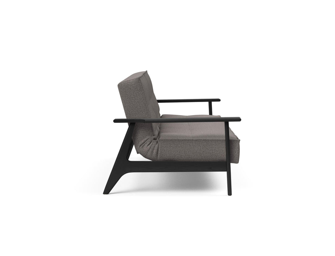 The Decorators: Canapea extensibila Splitback Frej Smoked Oak Mixed Dance Grey 115x210cm