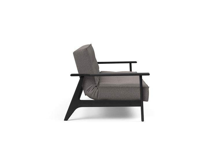 The Decorators: Canapea extensibila Splitback Frej Smoked Oak Mixed Dance Grey 115x210cm