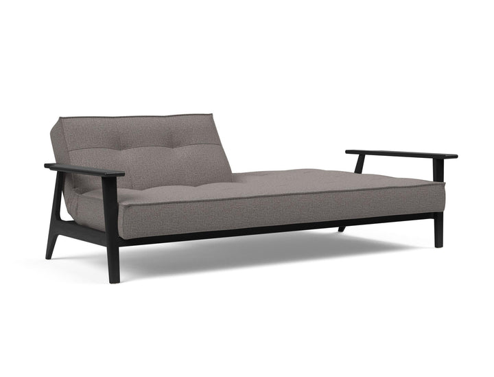 The Decorators: Canapea extensibila Splitback Frej Smoked Oak Mixed Dance Grey 115x210cm