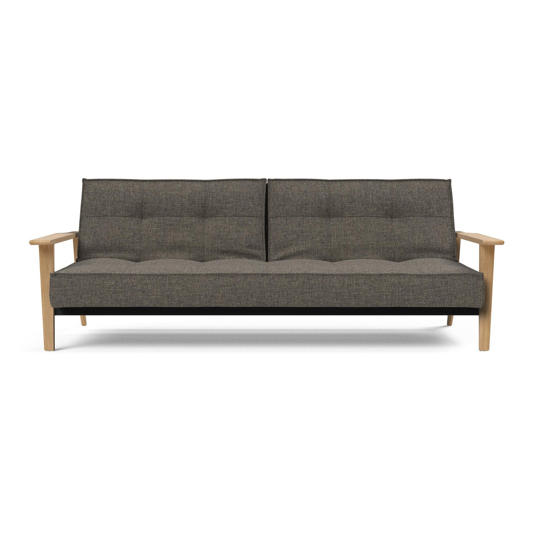 The Decorators: Canapea extensibila Splitback Frej Oak Flashtex Dark Grey 115x210cm